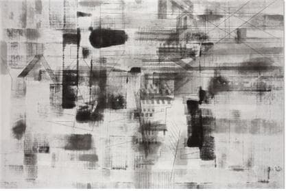 Delicate lies 순지에 먹, 분채 194x130cm 2016