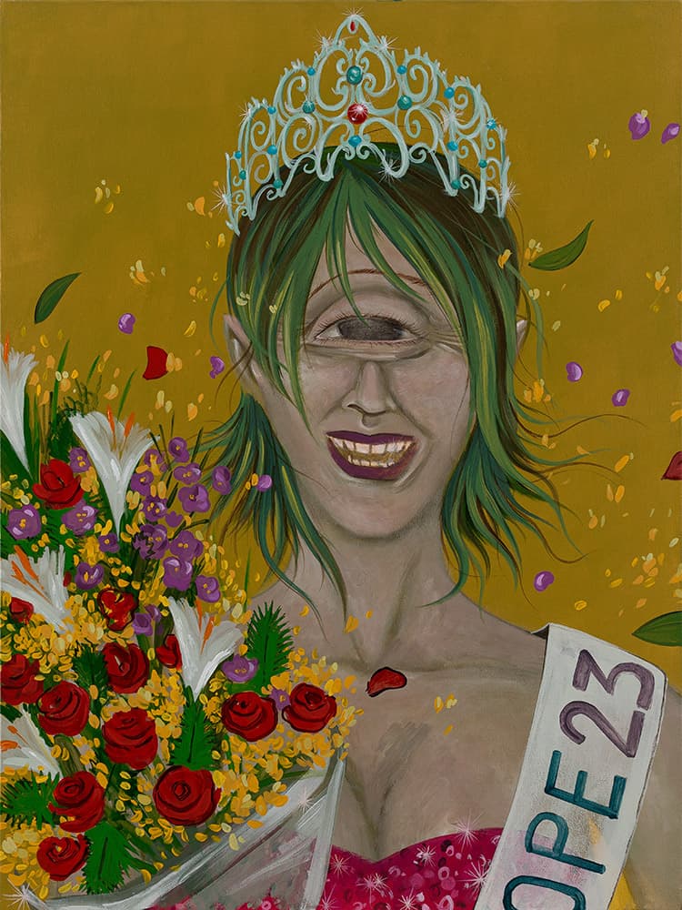 제레미, <미스 키클롭스 23(Miss Cyclope 23)>, 2023. 캔버스에 아크릴릭, 80 x 60 cm.  Courtesy PERES PROJECTS, Berlin, Seoul, and Milan