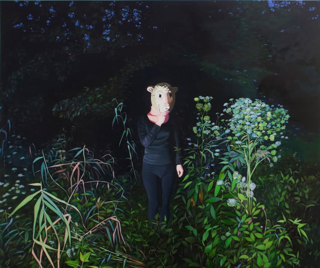 Lee So Yeun, Black Forest 3, 2019, oil on canvas, 155x155cm