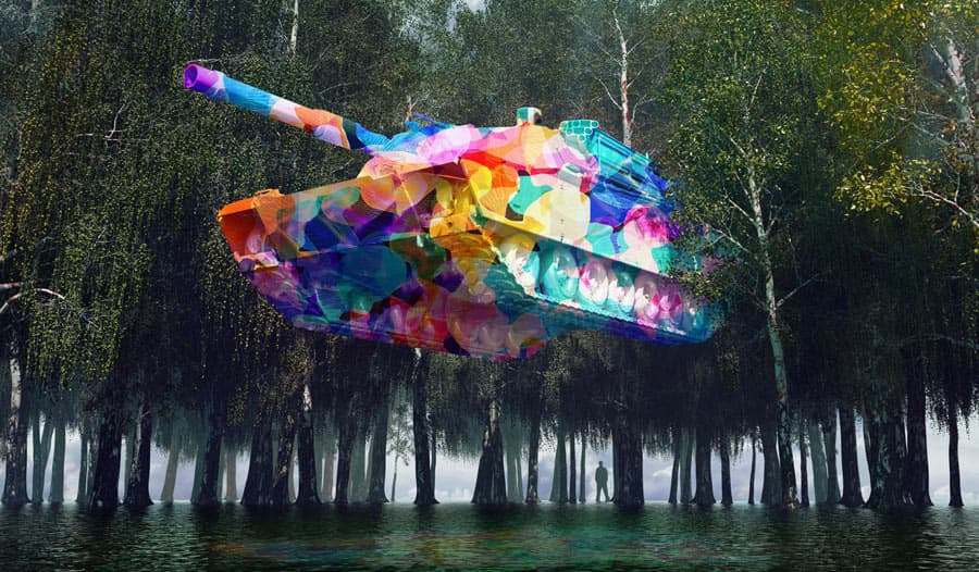 뜻하지 않은 이야기-탱크 (Unexpected Story - Tank)_ Pigment print, facemount by Lamina_ 200 X 120cm