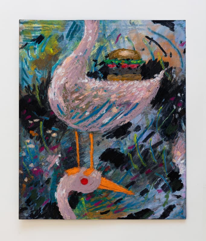 Joshua Nathanson, Extra Life, 2019, Chalk and oil pastel on paper, 12h x 10w in (30.48h x 25.40w cm)