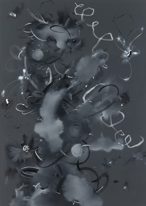 Fiona Rae, 인물 1h, 2014, 캔버스에 유채와 아크릴릭,  183x129.5cm