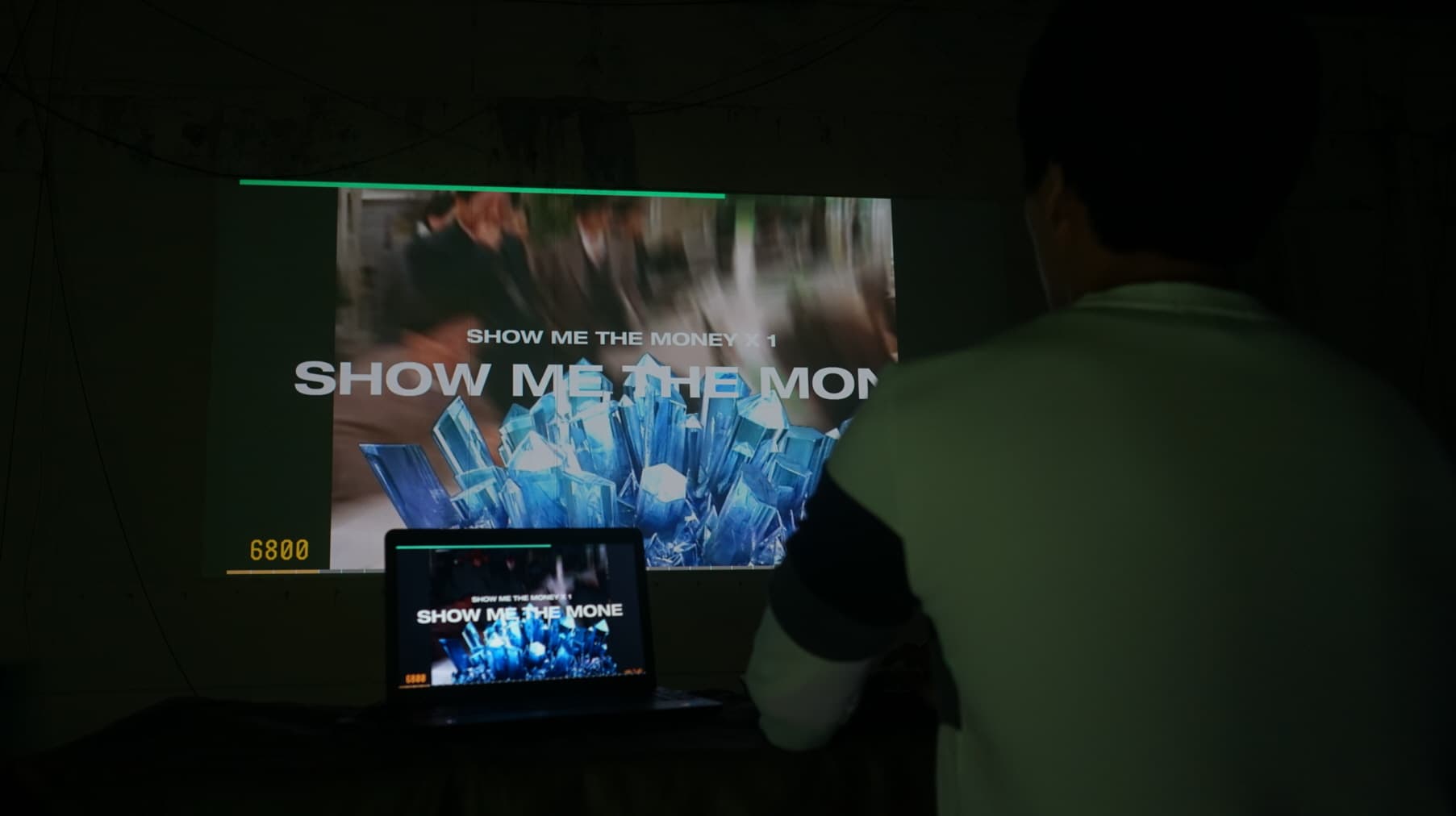 김웅현, 쇼미더머니, Online game box, computer, projecter, variable installation, 2018ver.