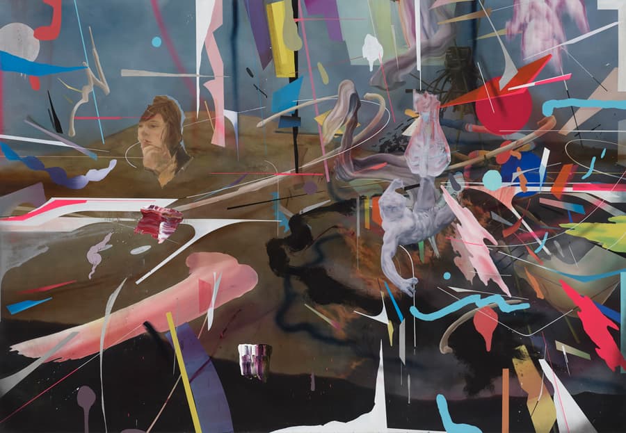 Grass Fire, oil on canvas, 112x162cm, 2018