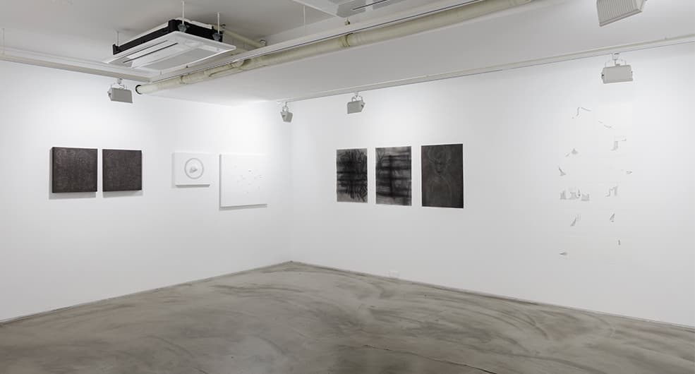 Installation view of Your Hand, My Heart, Gallery Simon, 2017