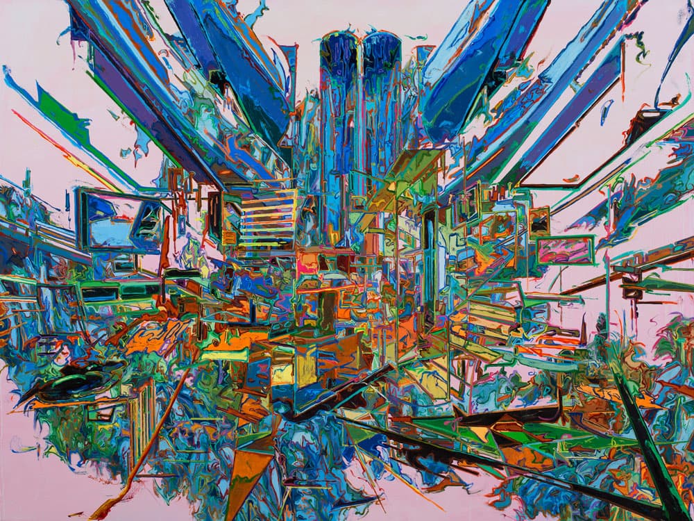 YOU JIN, Fragmented Soul in a Trapped World, oil on canvas, 200 x 150cm, 2015