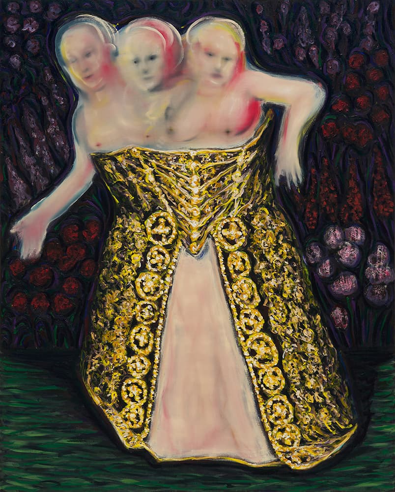 꽃밭 속의 형상 figure in a garden 162x130cm oil on canvas 2021