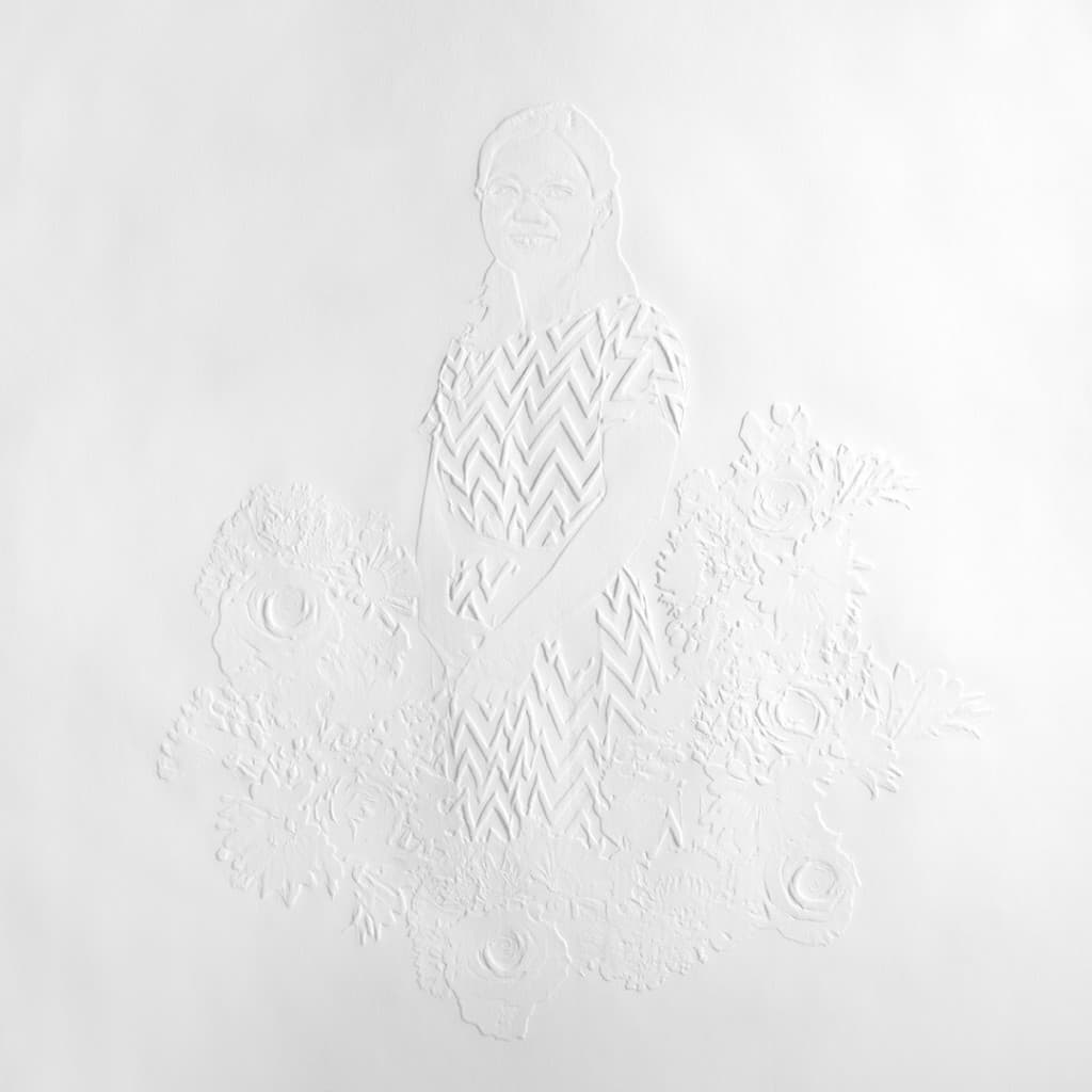 Gyopo Portraits 2, embossing on paper, 45.6×45.6cm, edition 36, 2017
