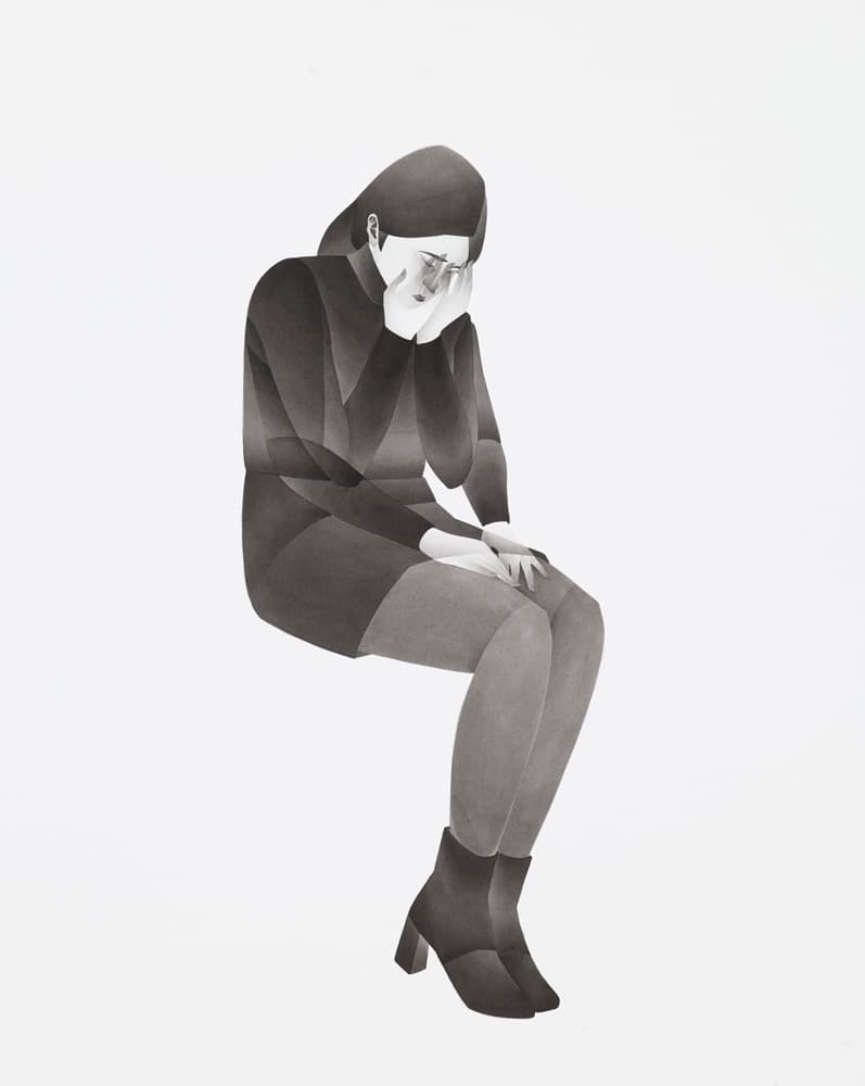 윤연두, 公共空空9_종이에 수묵_90.0×72.7cm_2020