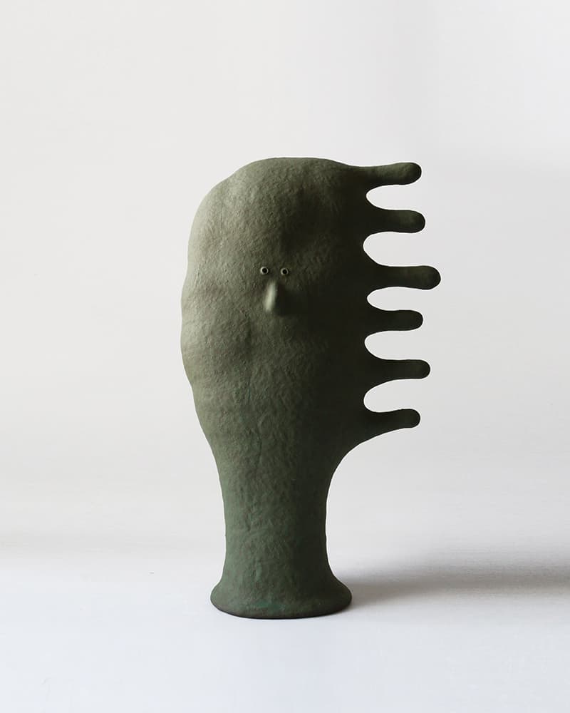 정지숙, 흐르다 Flow, clay, 33.5x16x57.7cm, 2022