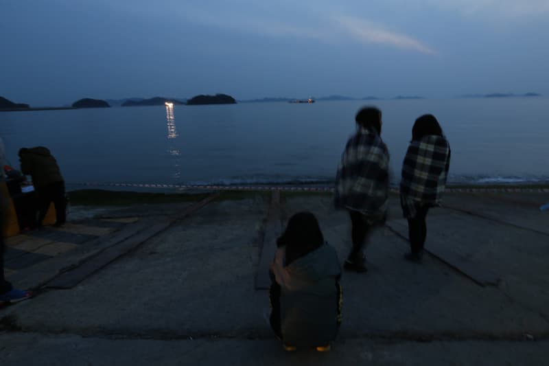 팽목항. 2014년 4월 25일 오후