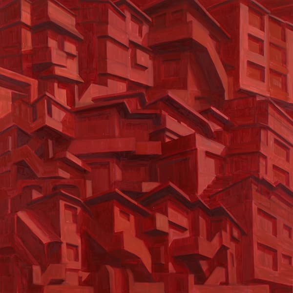 정직성, 연립 주택 Semidetached Houses : 200902, oil on canvas, 100×100cm, 2009