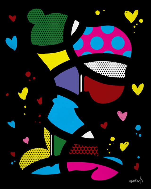코마, Pop Snoopy, acrylic & spray paint on canvas, 90.9x72.7cm(30F), 2018