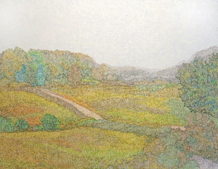 설진화, Buen Camino, Sarria (수줍은 허밍) 순지에채색, 91x117cm, 2015