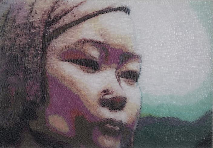 권혜정, 무능한 시선 1 70x100x10cm 비닐,혼합재료. 2016