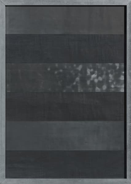 이교준 Kyojun Lee Untitled Leaf-lead on plywood, zinc plated steel frame 122 X 77 cm 2001