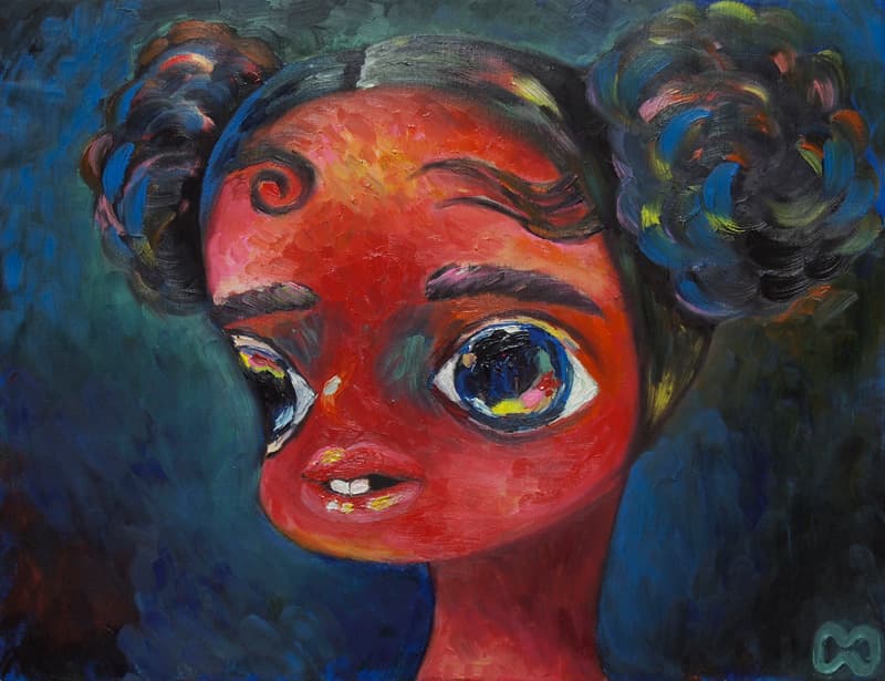 FKA Twigs, 41x53cm, Oil on Canvas, 2018