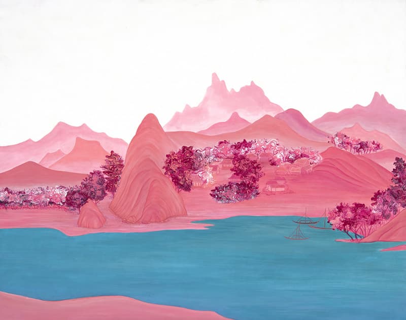 김단비_별유천지(別有天地)_광목천에 혼합재료_90.9x72.7cm_2016