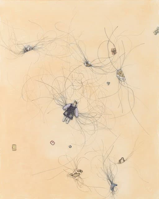 임현채, <일상> 90.9x72.7cm, 종이에 연필, 과슈, 2018