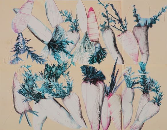 손으로 한 사유(思惟), 판넬, 종이에디지털인쇄, 32cmx40.5cm, 2016