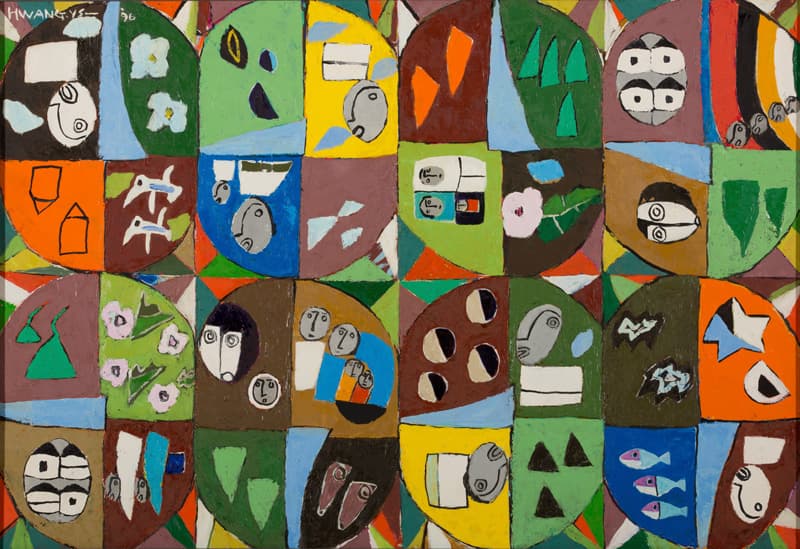 황영성, <작은 가족 이야기>, 1994, 캔버스에 유채, 80×115.8cm