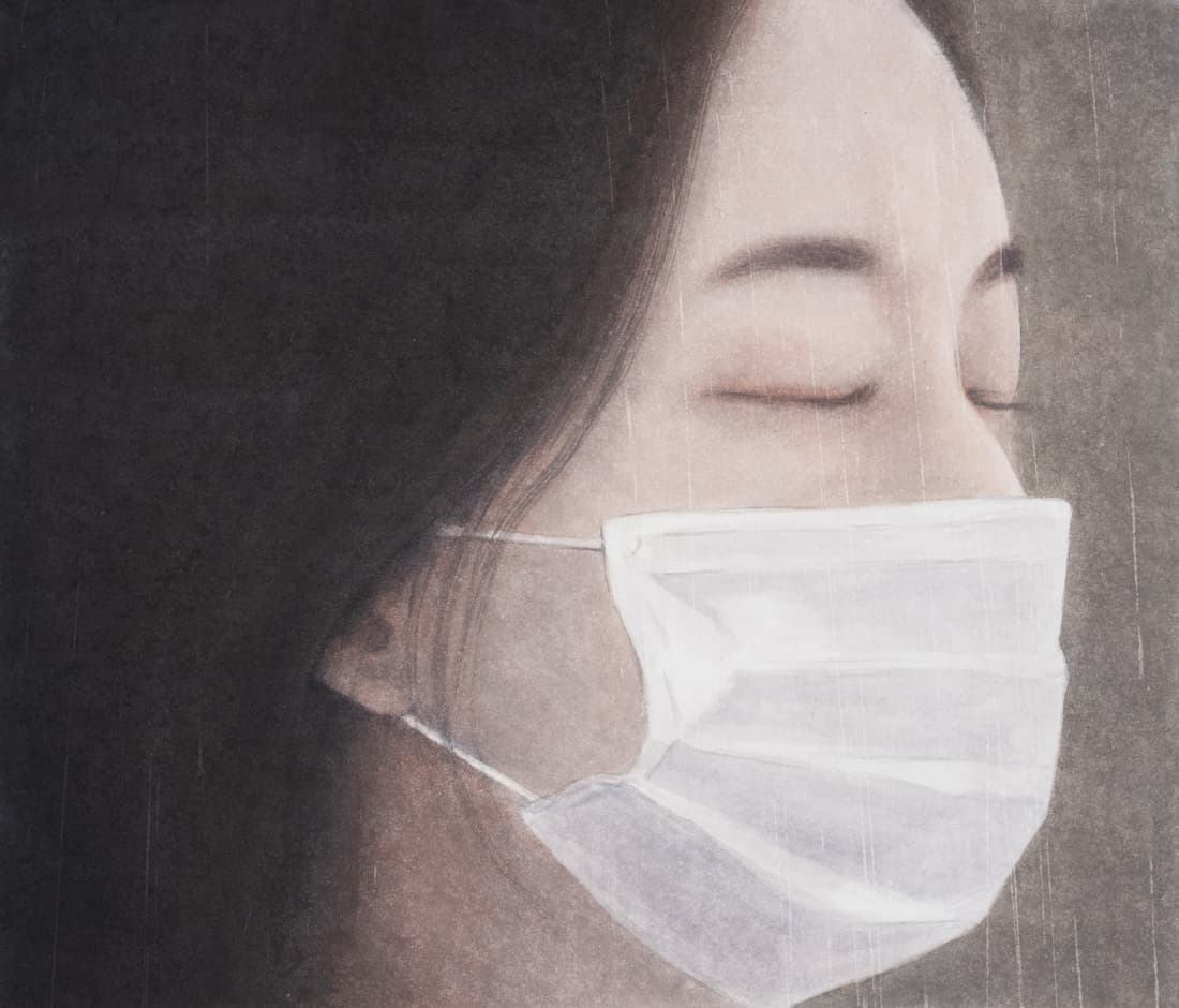 양유연 「무제1」 45×53 cm 장지에 아크릴릭 2021