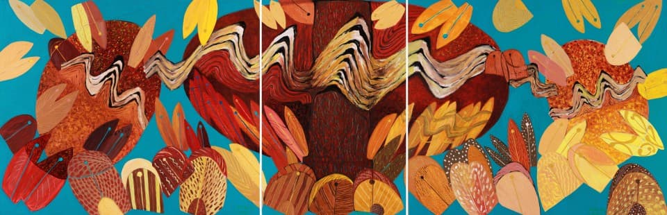 내 영혼의 노래, 150x460cm(세 점 연작), 캔버스에 유화, 2013
