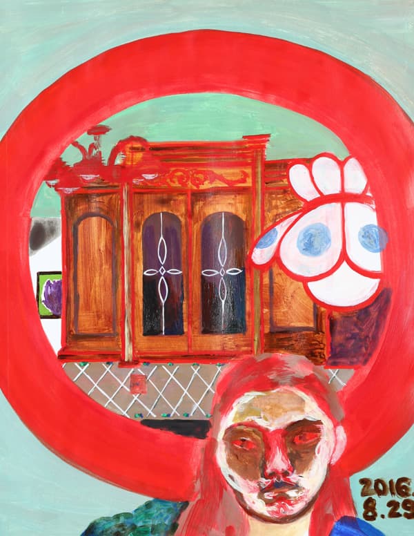 이은경_거울시리즈3-102_종이위에아크릴_30.5x22.9cm_2016