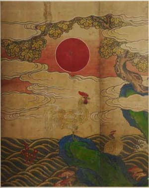 금계도 (金鷄圖), 19세기, 온양민속박물관