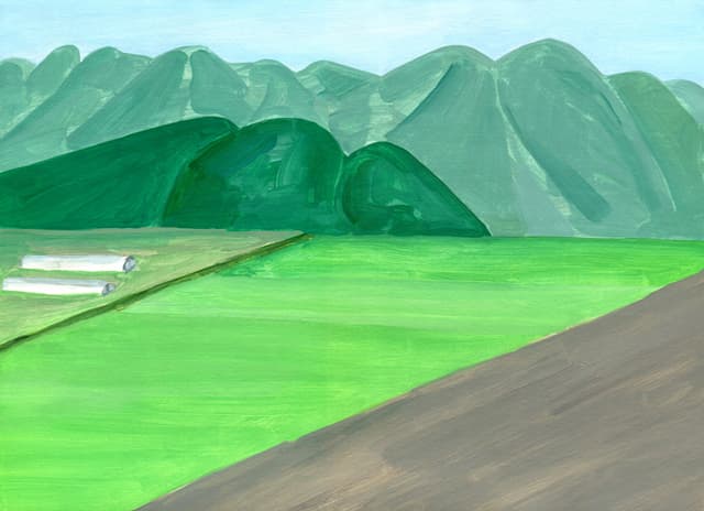 노석미, Very Green 03_ 38x28cm acrylic on paper 2016