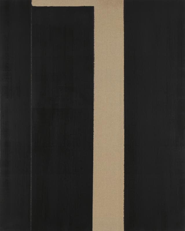 Yun Hyong-keun. Burnt Umber & Ultramarine Blue, 1999, Oil on linen, 227.5 x 181.6 cm. Courtesy of PKM Gallery.