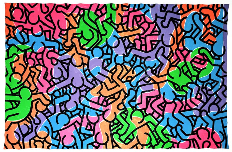 무제 무슬린에 아크릴과 오일 Untitled Acrylic and oil on muslin 1985 304.8 x 396.2 cm ⓒKeith Haring Foundation