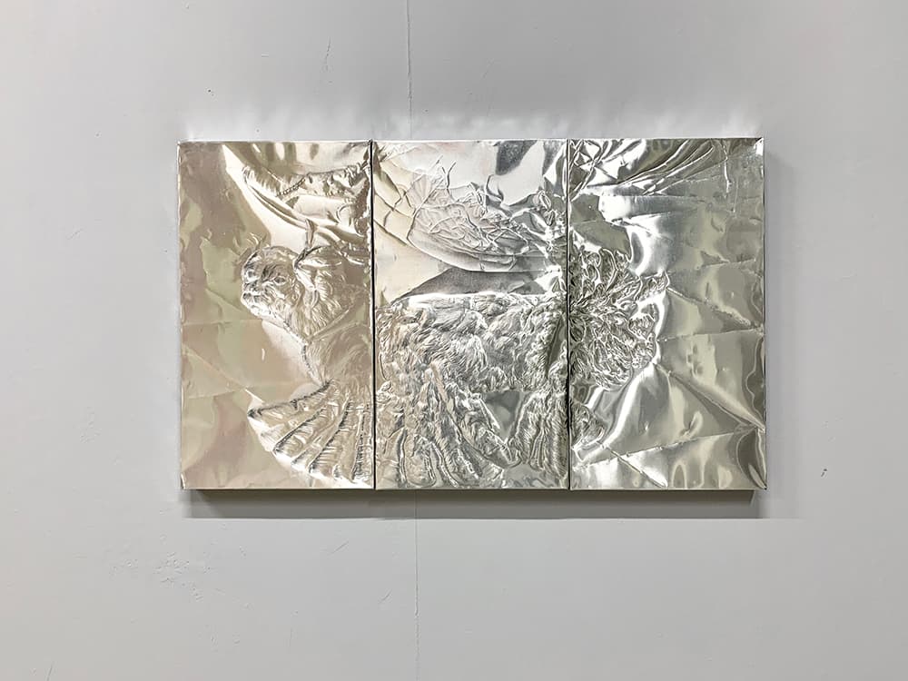 김대환_미래2, 알루미늄, 25x45x3(cm), 2019