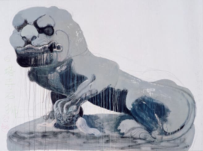 Wang Yuping, Stone Lion of Bai Ta Si (Male),2010,Oil and acrylic on canvas,120x160cm