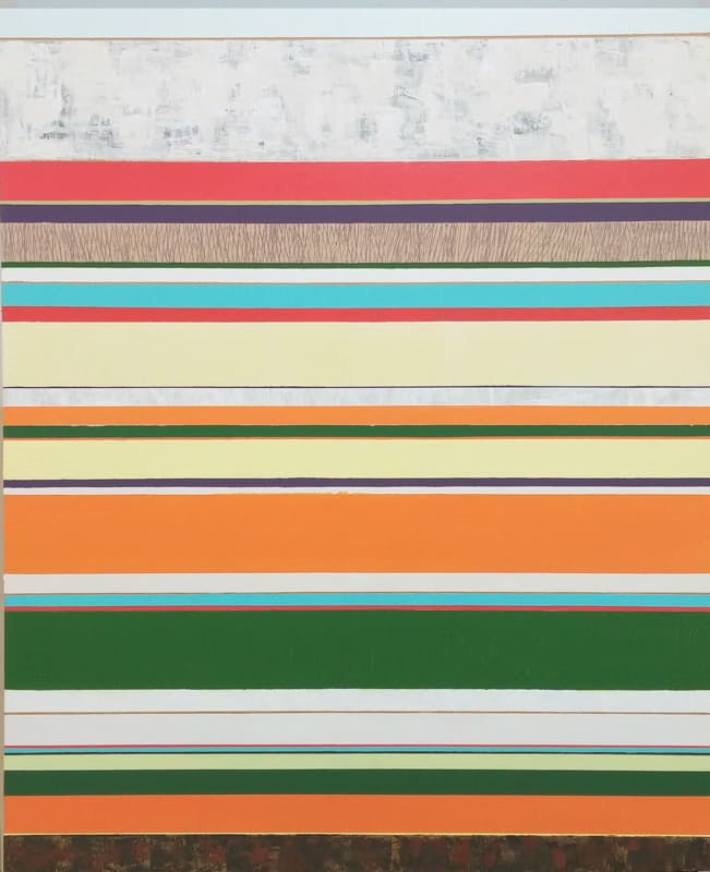 황정희, feeble lines under the colors 8, 2018, Acrylic colors on canvas, 116.8 x 91cm