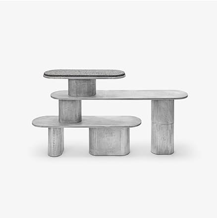 서정화, Shelves, 2014, Cast Aluminum, Basalt, 90x175x30cm