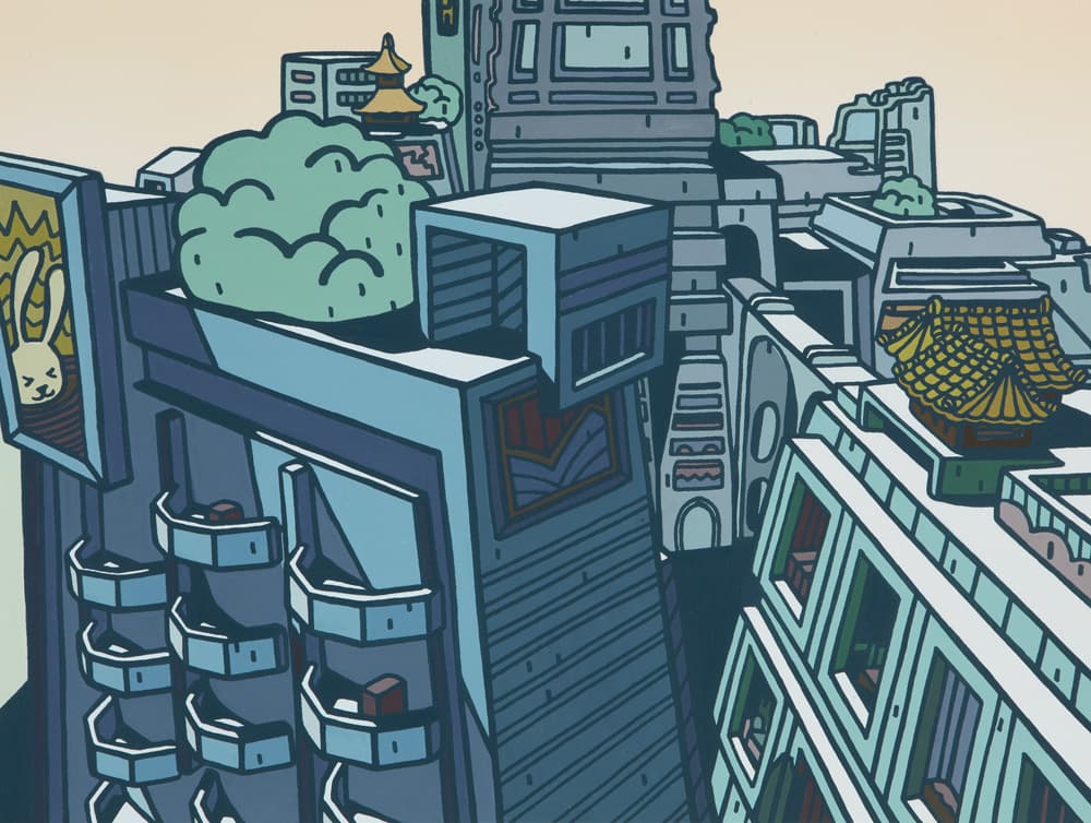 이언정, City Ku  40 x 30 cm silk screen 2015