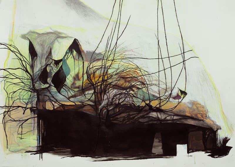 최혜원, insomnia II, mixed media on paper, 59,4x84,1cm, 2013