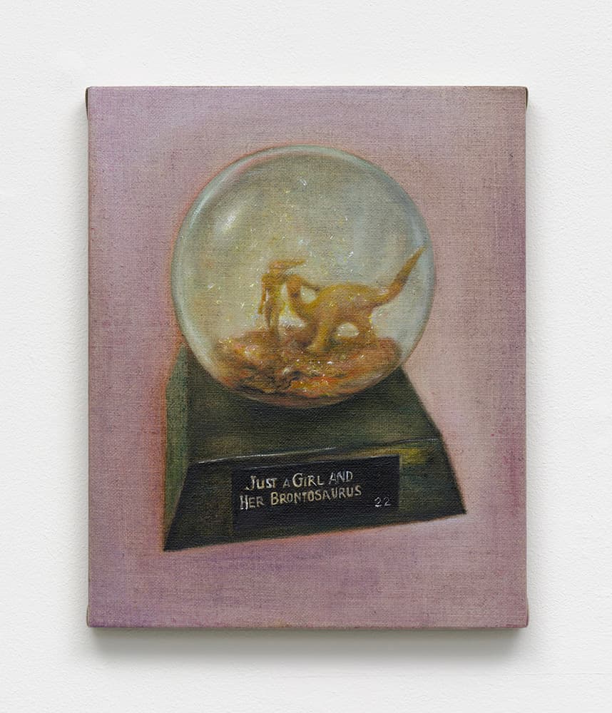 조은형 Cho Eunhyung, Just A Girl And Her Brontosaurus, 2026, Oil on canvas, 27 x 22cm
© Courtesy of the artist