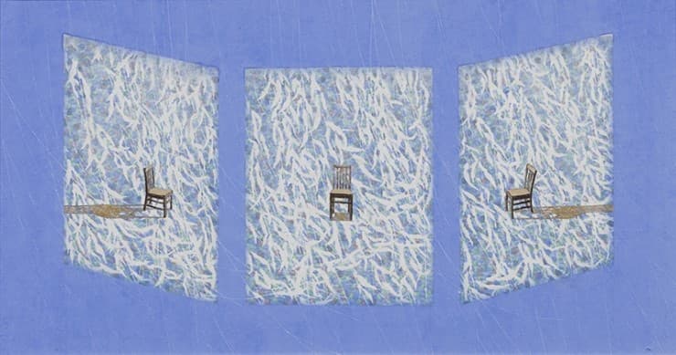 이진이, 풍류(風柳) 공간 Ⅰ, 60x112cm, 장지에 채색, 2017