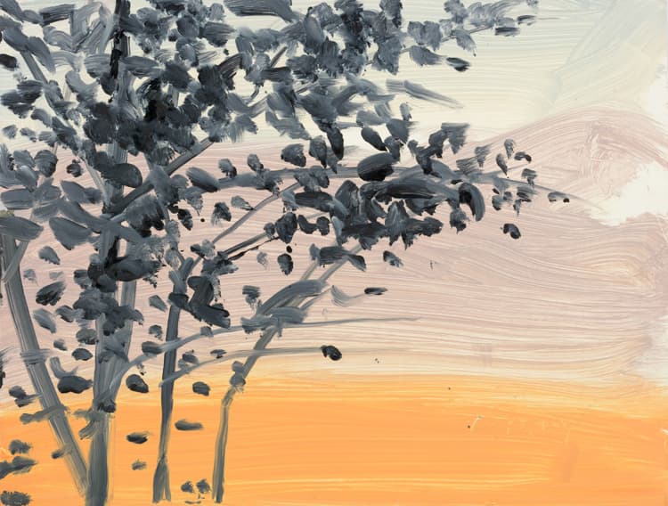 ALEX KATZ, Black Tree, 2009, 22.9 X 30.5cm, oil on board