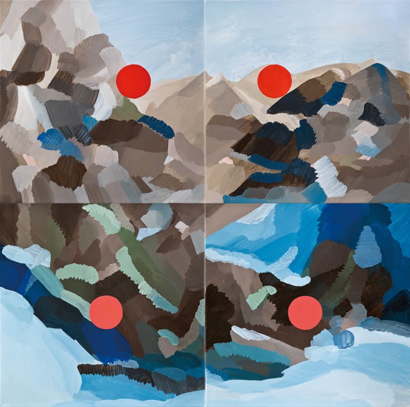강한별, 색을 먹는 몸 1, 2020, 캔버스에 아크릴릭, 100x100cm