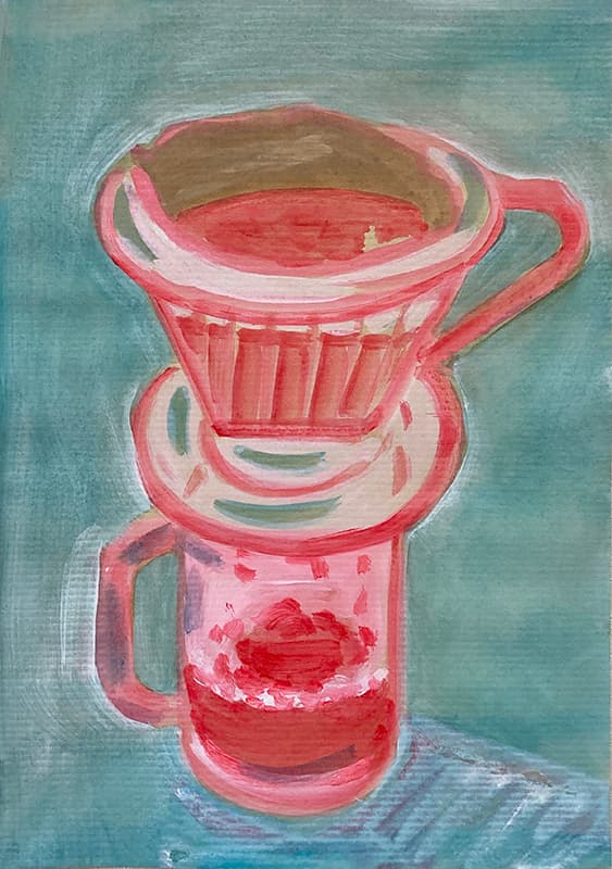 김민수, 매일아침 시리즈, 종이에 아크릴, 29.7x21cm, 2020