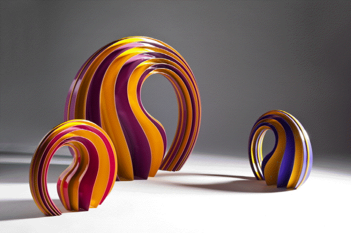 Sprout Blossom 3, 50x25x40, 25x12x20, 25x12x20h cm, Painted Stainless Steel, 2013