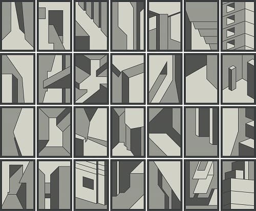 송민규, Gray Outline #1-28, Acrylic on Canvas panel, 38×26cm, 2018