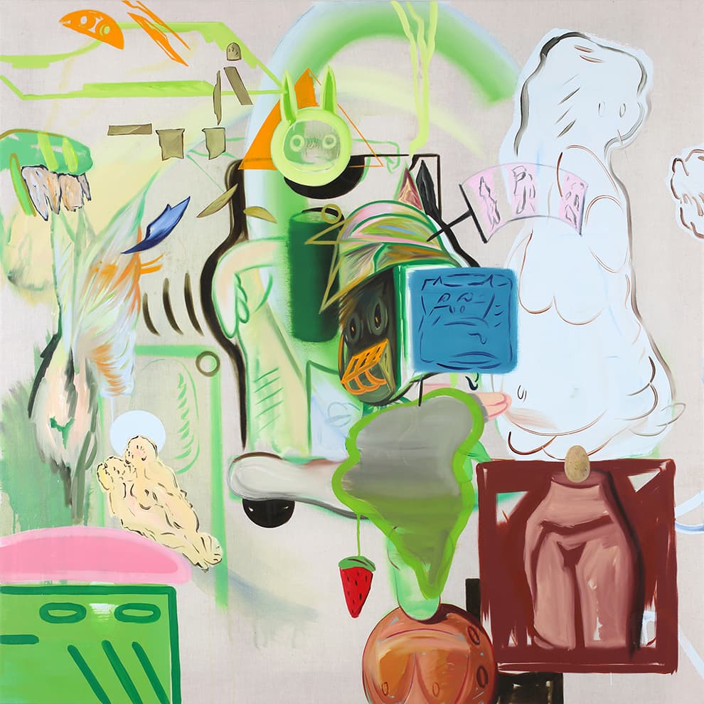 박경률, Home_2018_Oil on cotton_145x145cm