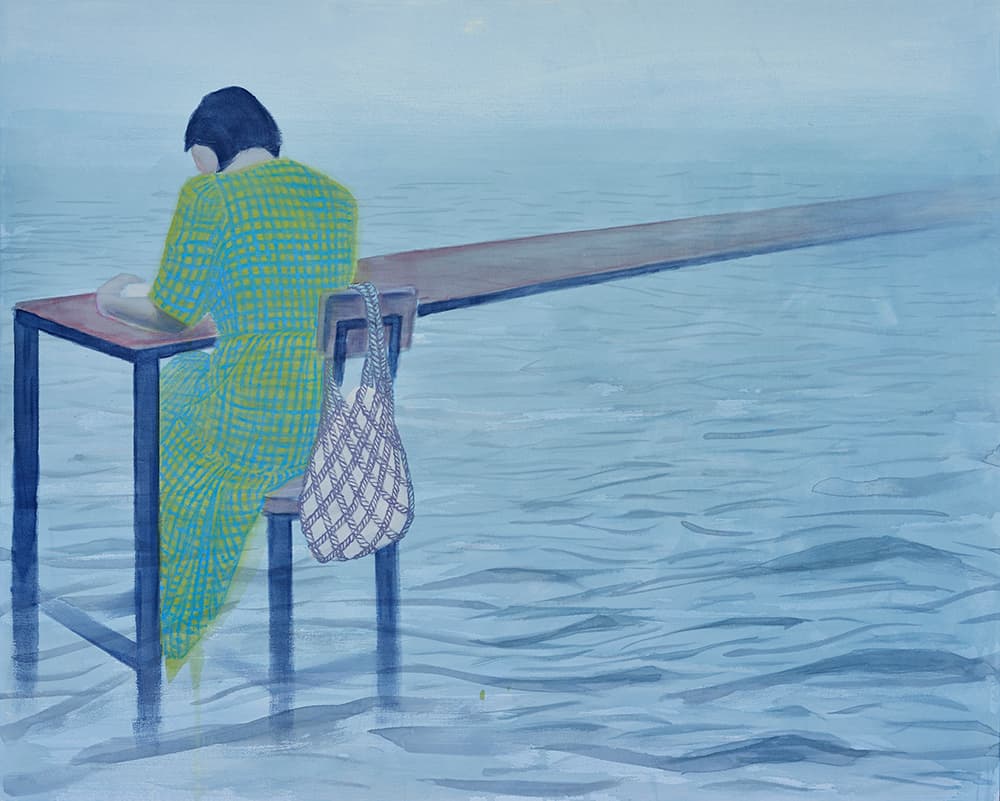 정정엽, 오후의 독서, 2021, 캔버스에 유채, 아크릴, 130×162cm