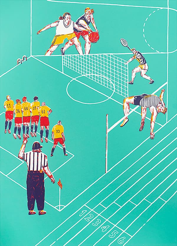 김효은, 승부욕, silkscreen, 50x40, 2017