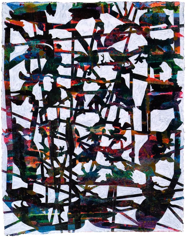 Bo Joseph, A Lexicon of Persistent Absence: The Cage is a Sanctuary, 2010, Acrylic and transfer on paper, 40.3x30.8cm