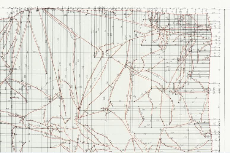 김홍석, 불가능을 위한 정교한 도면(세부), pen on paper, 2013